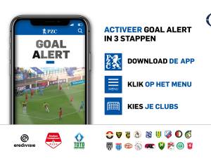 Direct (en gratis) de goals van jouw favoriete club zien? Kijk via Goal Alert!