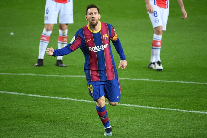 Messi tijdens zijn laatste seizoen bij Barcelona.