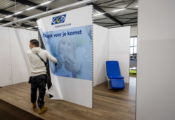 Een voormalige coronateststraat van de GGD.