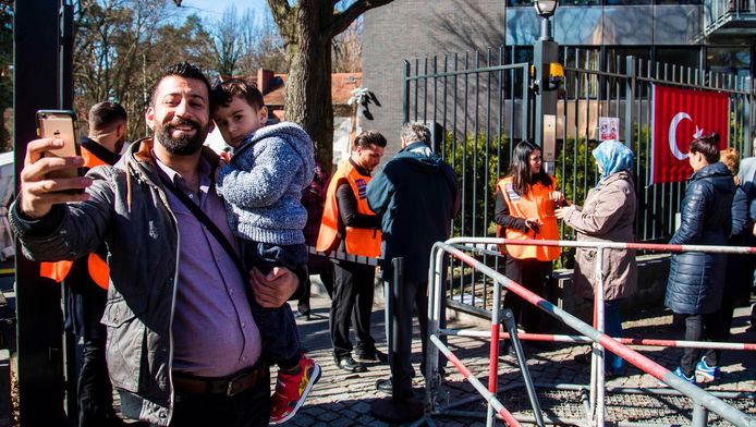 In Duitsland mogen de Turken al stemmen, zoals hier in Berlijn.