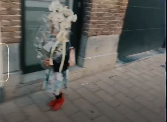 Een boeket bloemen voor Juf Naomi.