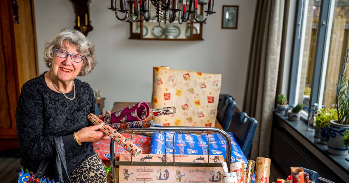 Al 50 jaar verzamelt Madelein sintinpakpapier ‘Zoals vroeger kom je ze niet meer tegen