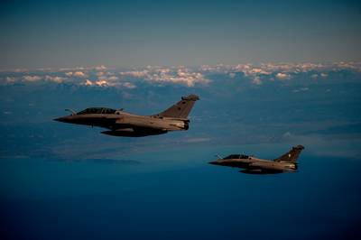 Rusland onderschept drie Franse gevechtsvliegtuigen boven Zwarte Zee