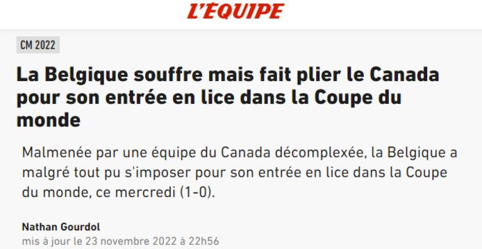 L'Équipe.