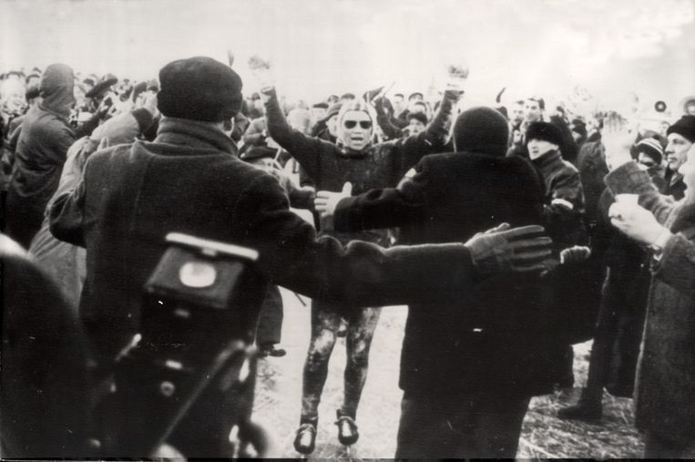 Reinier Paping, winnaar van de Elfstedentocht van 1963. Beeld ANP