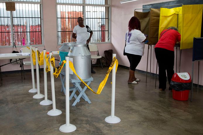 Mensen in Suriname konden op 25 mei stemmen.