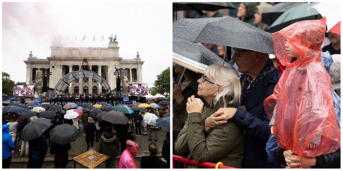 Vele honderden Antwerpenaars trotseerden zaterdag de regen om het openingsspektakel te aanschouwen.