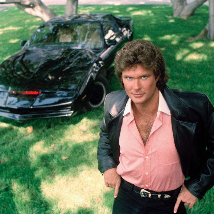 David Hasselhoff als Michael Knight in The Knight Rider. De serie liep tussen 1982 en 1986.