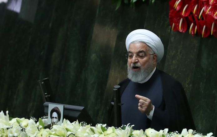 De Iraanse president Hassan Rouhani.