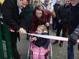 Opening inclusieve speeltuin Lier Belfortplein - Pia Boehnke mag het lintje doorknippen