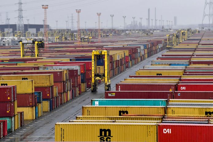 Containers in de Antwerpse haven.