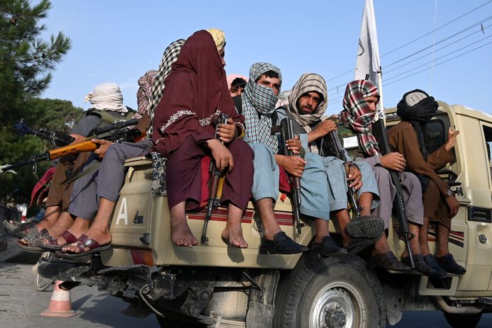 Taliban in de straten van Kaboel.