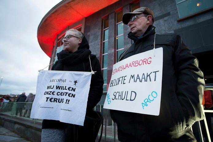 Een demonstratie van het ‘Arcopar Actieteam’ in januari 2016 in Antwerpen. Archiefbeeld.