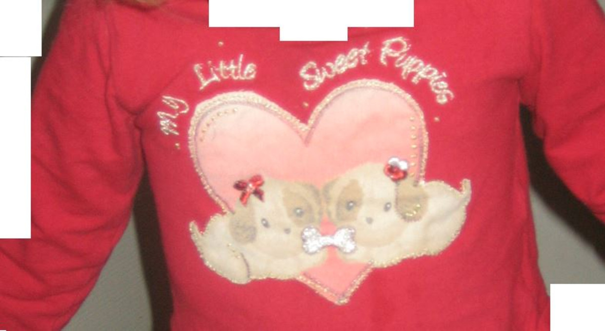Europol vraagt het publiek of zij meer weet van alledaagse details uit kinderporno, zoals dit babyshirt. Beeld Europol