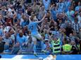 Manchester City's Kevin De Bruyne celebrates after scoring his side's second goal during the English Premier League soccer match between Manchester City and Bournemouth at Etihad stadium in Manchester, England, Saturday, Aug. 13, 2022. (AP Photo/Jon Super)