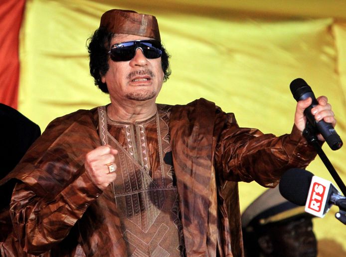 De Libische leider Muammar al-Kaddafi kwam om tijdens de opstand in 2011.