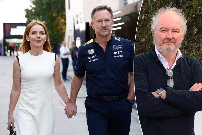 Links: Christian Horner en zijn vrouw Geri Halliwell. Rechts: Onze F1-expert Joost Bolle die de situatie bij Red Bull analyseert.