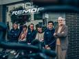 Het team van fietsen Remory met Gertjan, Lu, Ronny, Laura, Matz en oma Adeline.