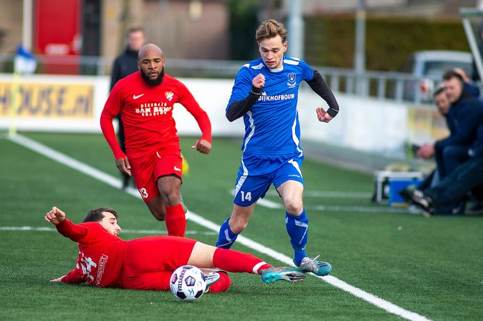 Thomas van Dalen (14) was bij Klarenbeek verantwoordelijk voor de openingstreffer tegen TKA.