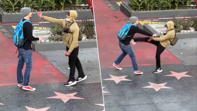 Ruzie escaleert op Hollywood Walk of Fame: man krijgt pepperspray in de ogen