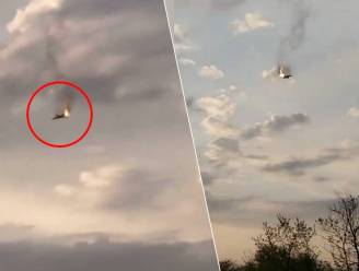 KIJK. Oekraïne schiet Russische bommenwerper uit de lucht: beelden tonen hoe toestel brandend neerstort