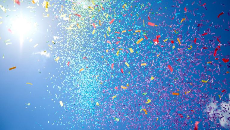 Laat de regenboogconfetti maar vallen. Beeld Shutterstock