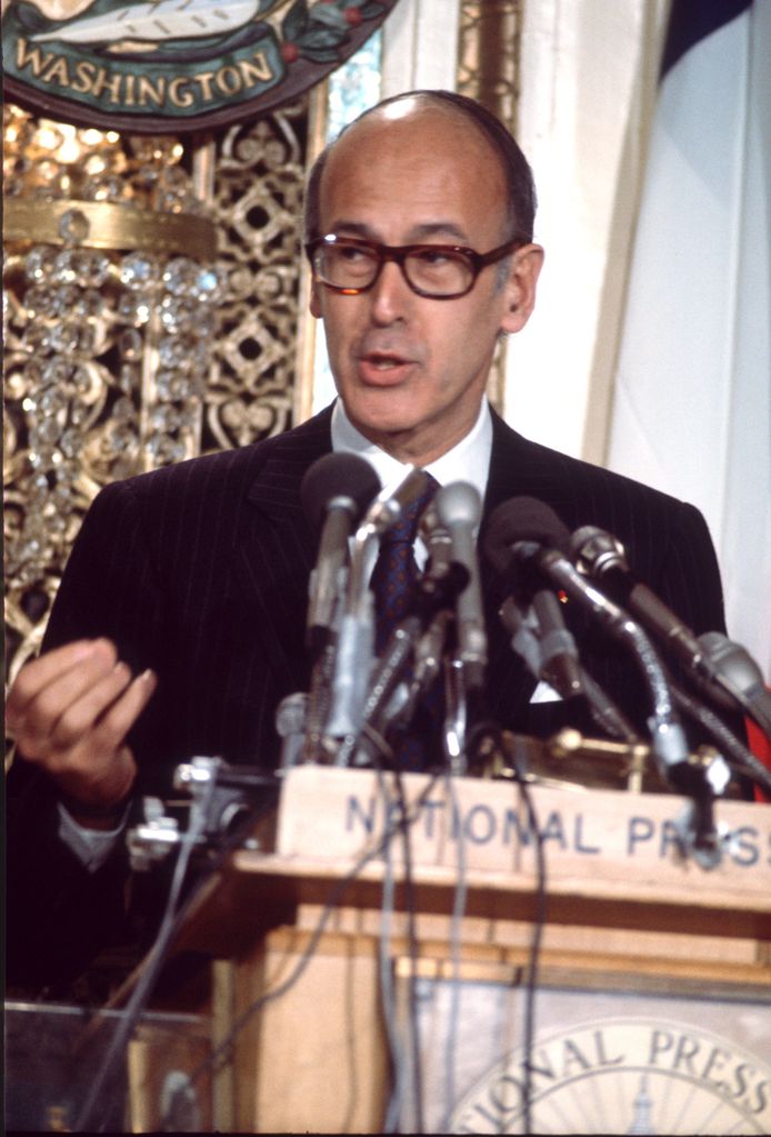 Valéry Giscard d'Estaing tijdens een staatsbezoek in mei 1976 aan de VS.