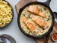 Wat Eten We Vandaag: Zalm in romige saus met tagliatelle