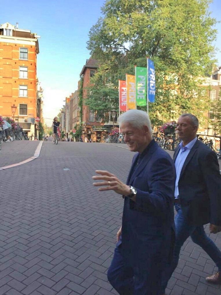 Clinton in Amsterdam Beeld Trees Ruzette