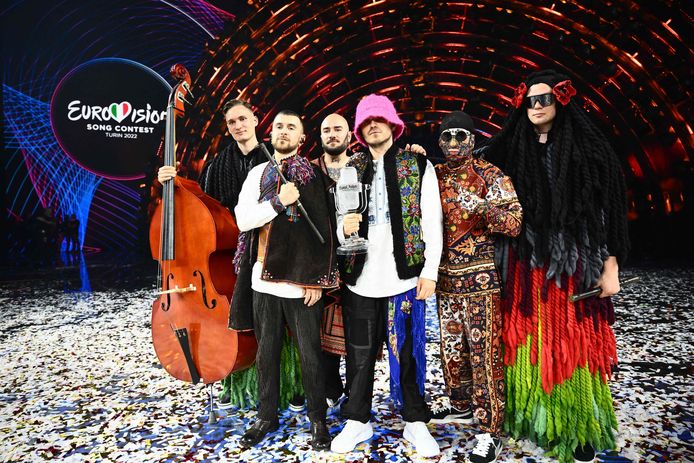 Kalush Orchestra, de winnaars van het Songfestival.