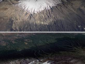 IJsvlakte Kilimanjaro krimpt en splitst in twee