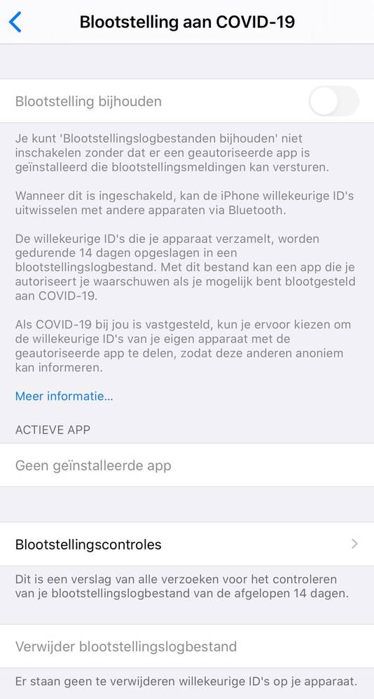 De functie staat standaard uit op iOS.