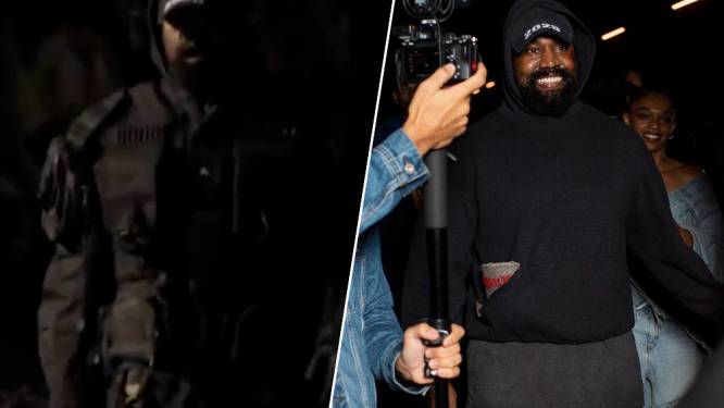 Kanye ‘Ye’ West debuteert als model op een catwalk vol modder (en met een blauw oog)