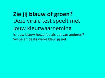 Do you see blue or green? This viral test plays with color perception