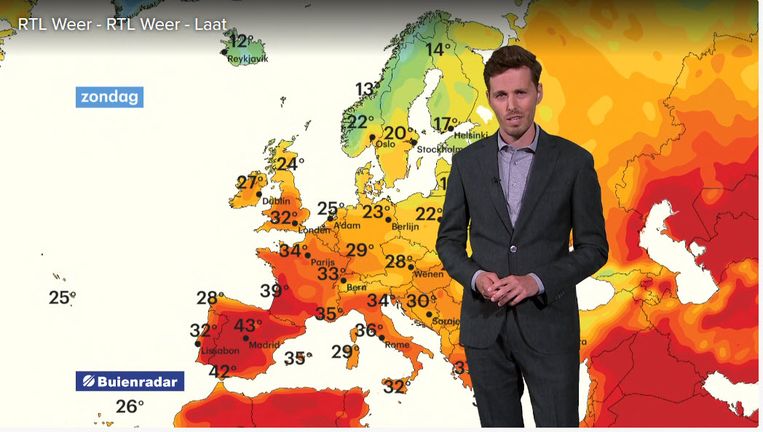 Fotobijschrift: Het Spaanse rood komt dreigend op ons af. Beeld   