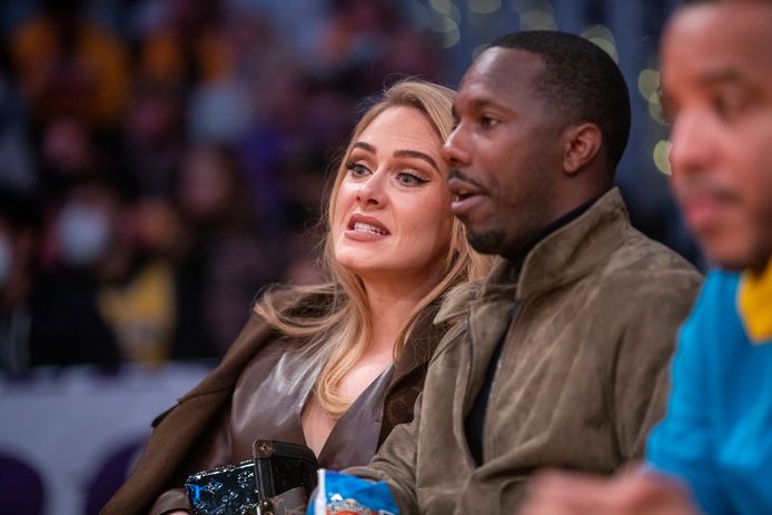 Adele en haar vriend Rich Paul in oktober 2021