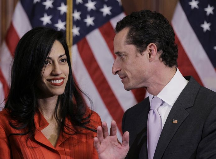 Huma Abedin en echtgenoot Anthony Weiner.