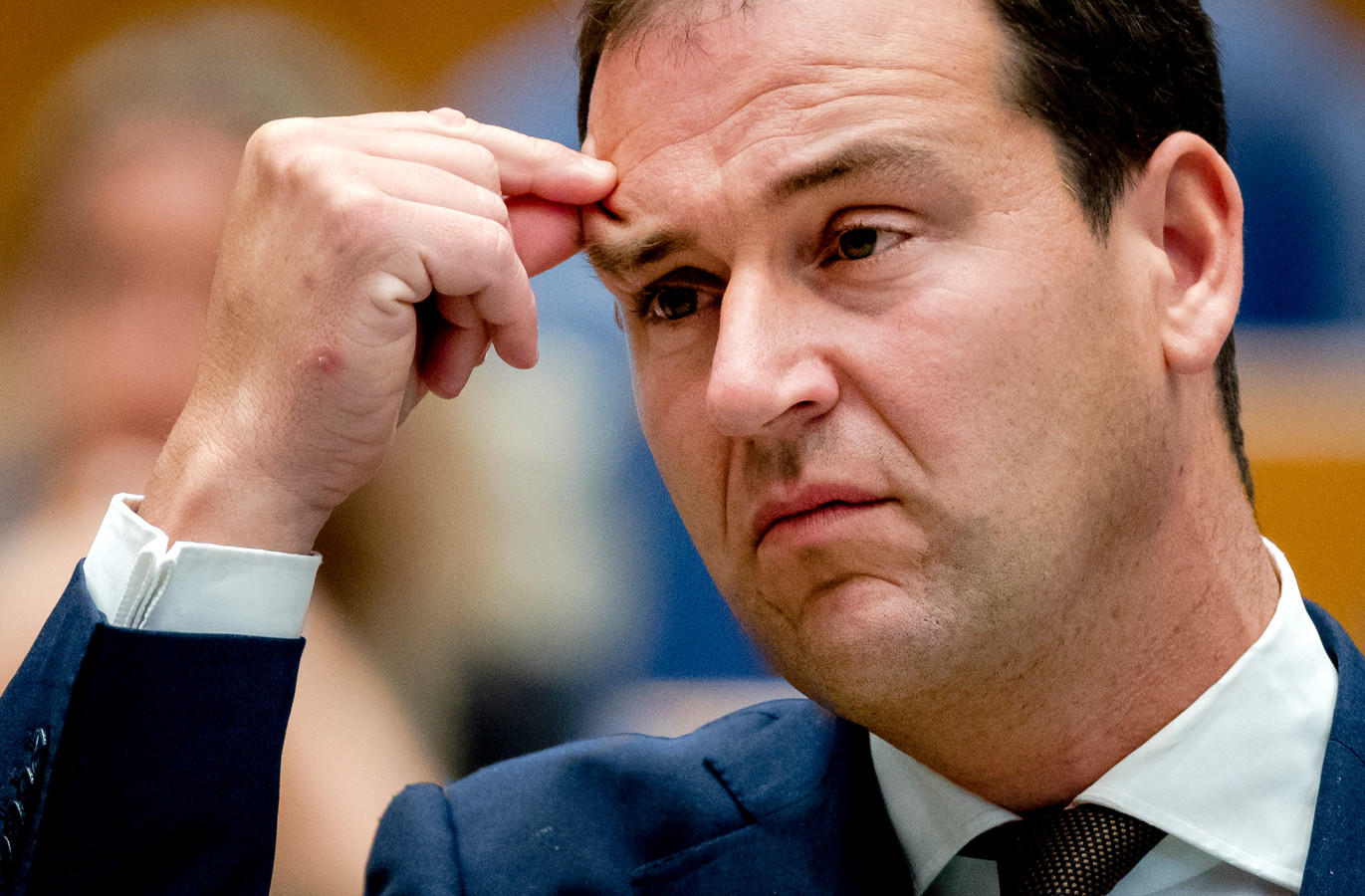 Lodewijk Asscher (PvdA) tijdens het debat in de Tweede Kamer over de voortgang van de kabinetsformatie.