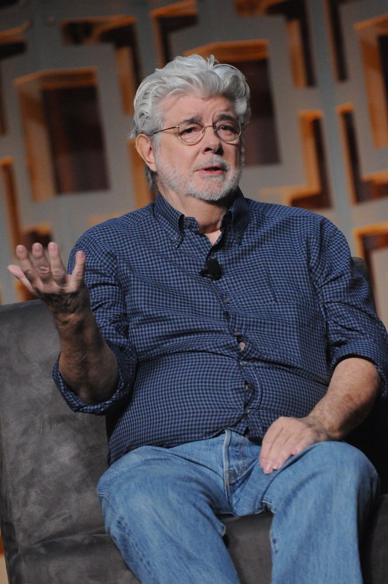 George Lucas tijdens het '40 YEARS OF STAR WARS PANEL' op Star Wars Celebration in Orlando, Florida. Beeld RV/©LucasFilm, 2017
