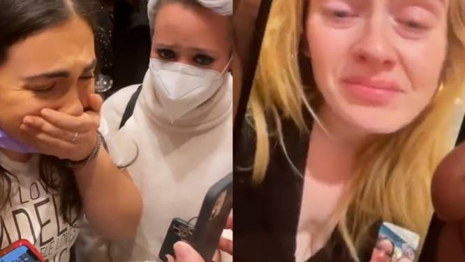 Verdrietige Adele videobelt met fans na afblazen Vegas-shows
