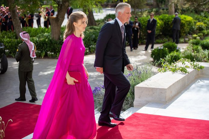 Princess Elizabeth and King Philip are in Jordan to attend the wedding of Jordanian Crown Prince Hussein.