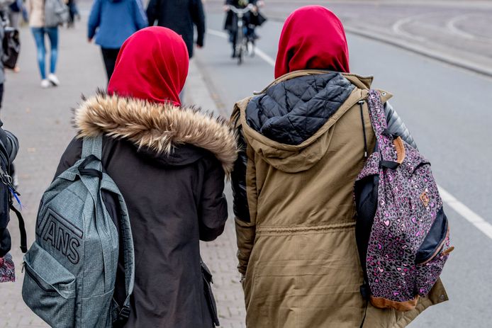 Moslima’s in Den Haag, foto ter illustratie