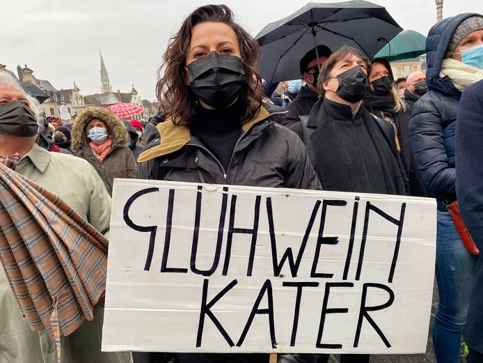 Stephanie D’hose op de manifestatie.