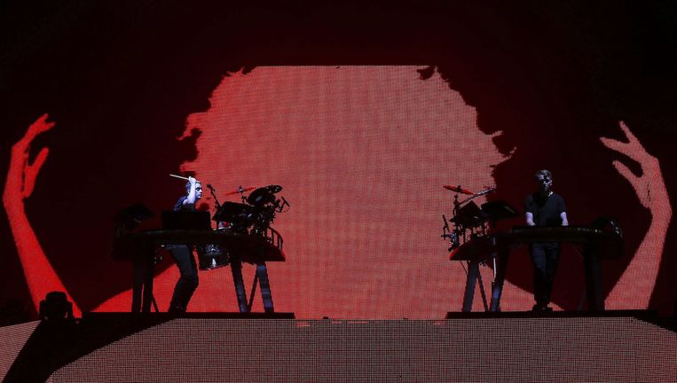 Het Britse elektronische duo Disclosure tijdens een optreden in Portugal. Beeld anp