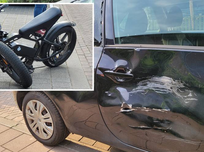Fietser gewond na aanrijding met auto in Nunspeet, ook zijn fatbike ligt in de kreukels
