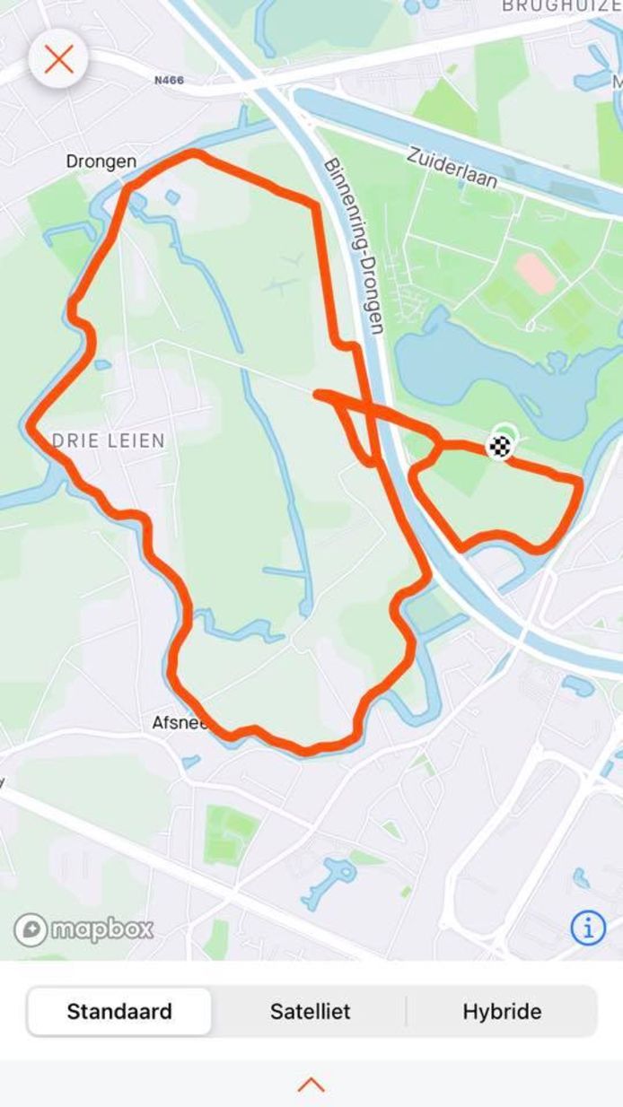 Pieter-Jan liep meer dan waarschijnlijk dit parcours rond de Gentse Blaarmeersen.