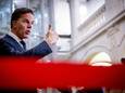 Premier Rutte staat de pers te woord op het ministerie van Algemene Zaken vrijdag.