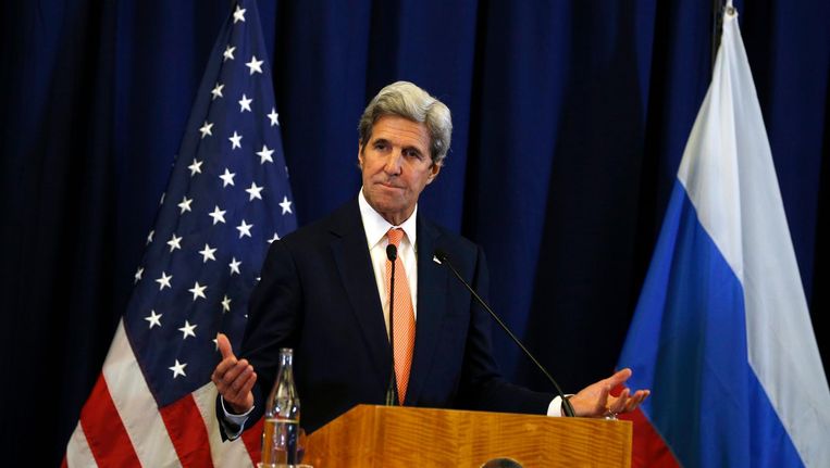De Amerikaanse minister van Buitenlandse Zaken John Kerry. Beeld ap