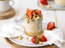 Wat Eten We Vandaag: Overnight oats met hazelnootpasta