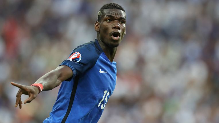 Pogba in actie tijdens het EK voor Frankrijk. Beeld afp
